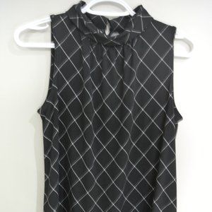 Black sleeveless blouse